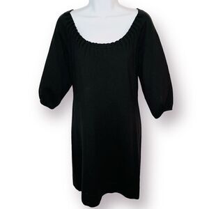 Ann Taylor Wool Blend Sweater Sheath Dress Black Size S